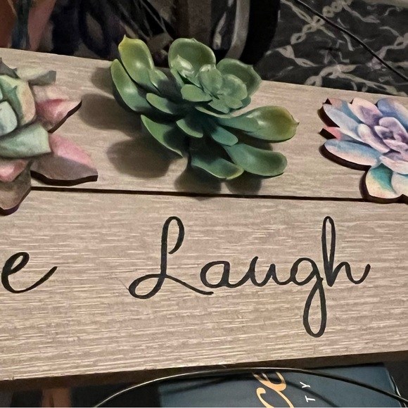 Hanging signs with 3D type flower component- comment green or purple - Picture 4 of 9